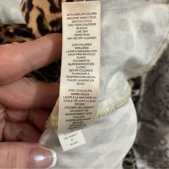 Chicos Perfect Stretch Pants 12 Leopard Print Ankle Slim Women - Picture 6 of 8